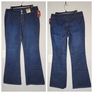 NWT Judy Blue Flare Bootcut Darkwash Jeans Vtg XXL (Runs small) Stretch Denim